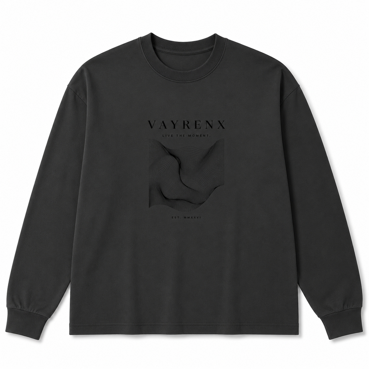 VAYRENX - Abstract Wave Graphic Long Sleeve Tee