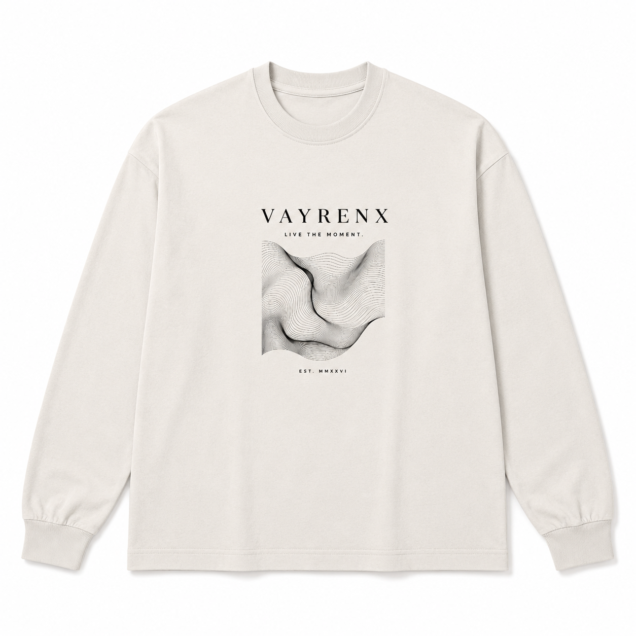 VAYRENX - Abstract Wave Graphic Long Sleeve Tee
