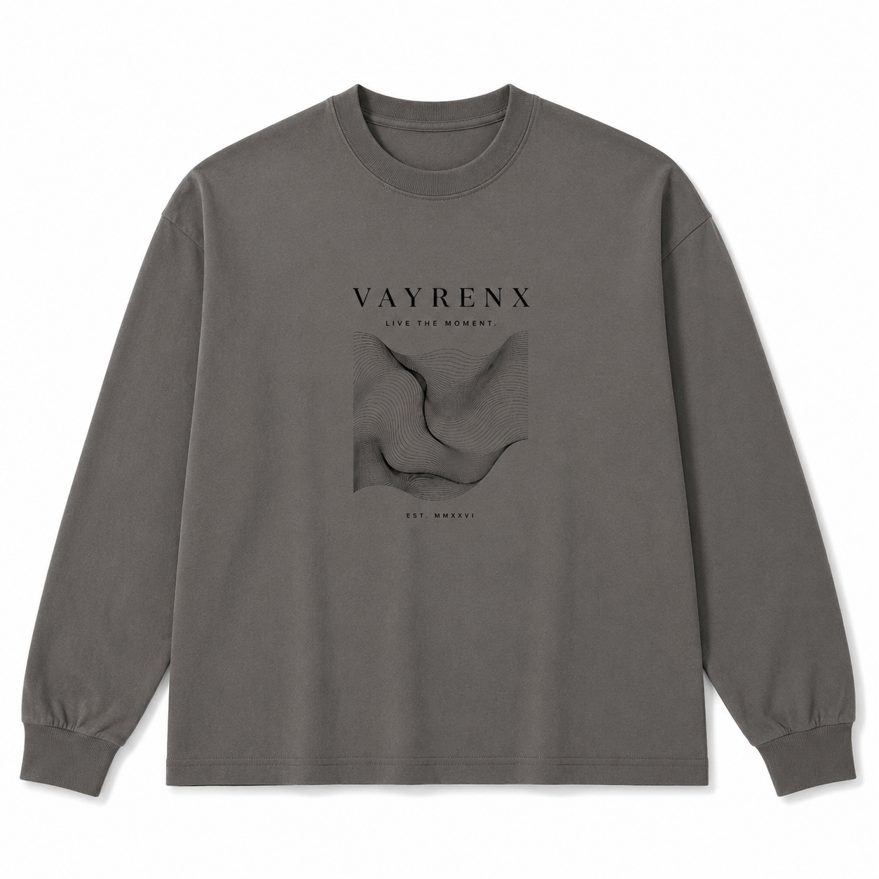 VAYRENX - Abstract Wave Graphic Long Sleeve Tee